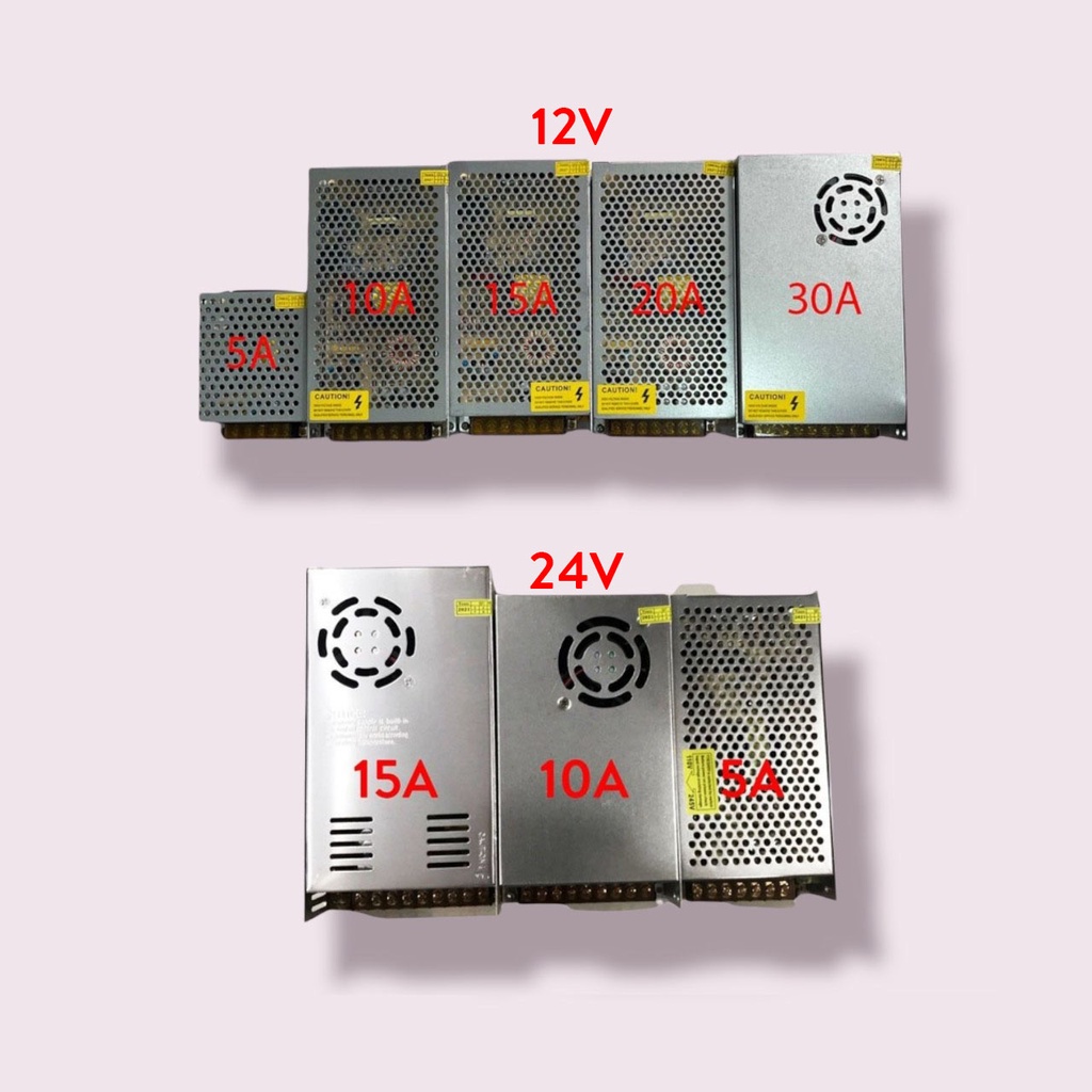 Nguồn Tổng Tổ Ong 12V/24V 10A-15A-20A-30A Chuyên Dùng Cho Đèn Led, Camera Giám Sát