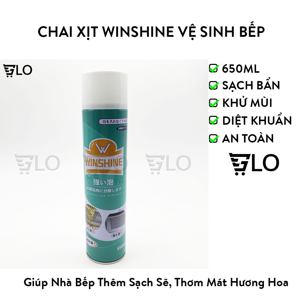Chai Xịt WINSHINE Vệ Sinh Dụng Cụ Nhà Bếp, Tẩy Sạch Làm Mới Các Vật Dụng Bếp Hiệu Quả