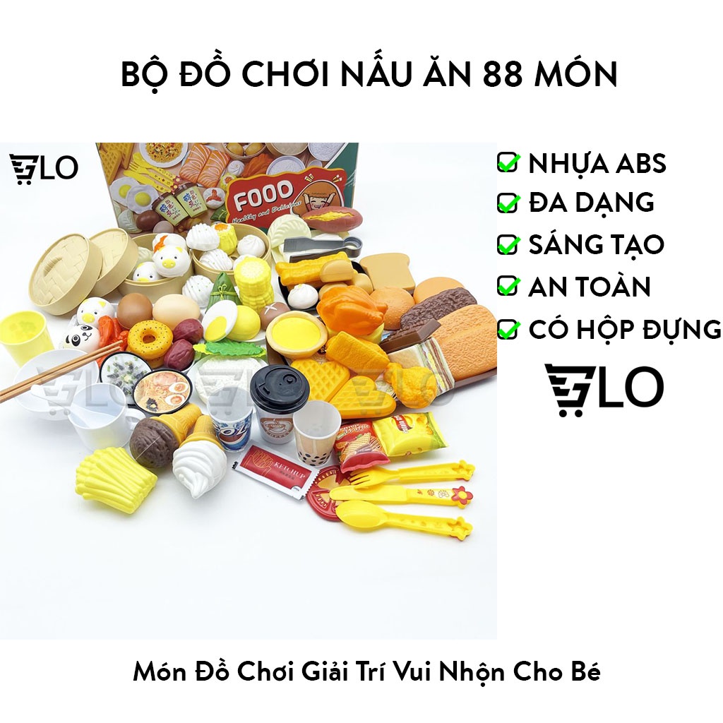 Bộ Đồ Chơi Nấu Ăn 88 Món Đầy Đủ Chi Tiết Thoả Sức Chế Biến Cho Các Đầu Bếp Tương Lai