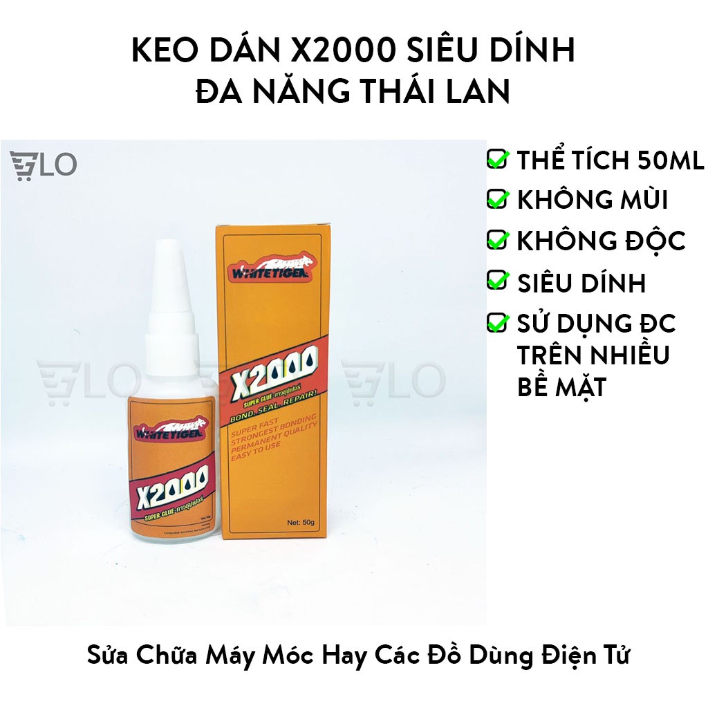 Keo Dán X2000 Siêu Dính Đa Năng Thái Lan, Dán Gỗ, Giày Dép, Thủy Tinh, Nhựa, Gốm Sứ