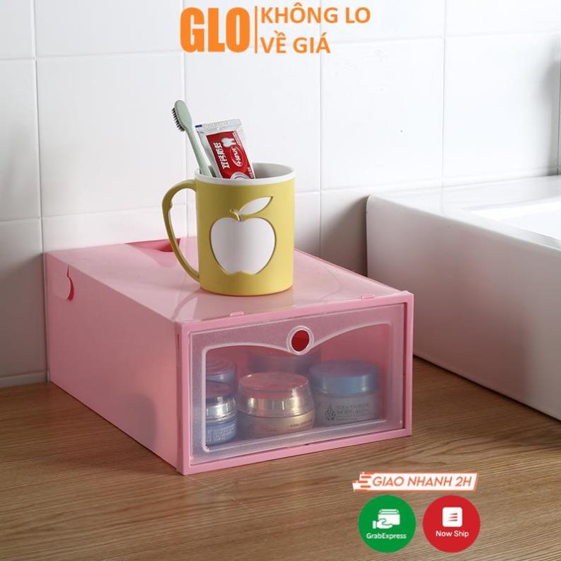 Combo 3 Hộp Đựng Giày Nhựa PP Cứng Cáp Tiện Dụng Loại Lớn 33x24x13cm
