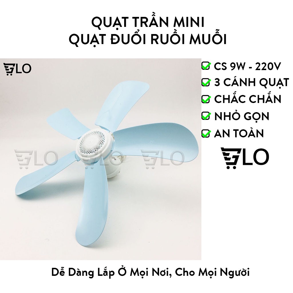 Quạt Trần Mini, Quạt Đuổi Ruồi Muỗi 9W