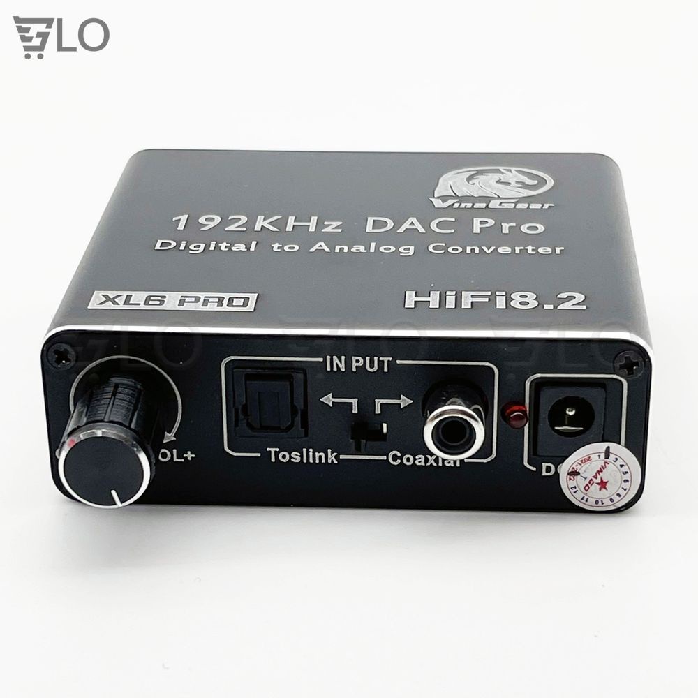 Bộ Chuyển Quang Optical Sang Audio(Digital Sang Analog) Vinagear XL6 Pro Chính Hãng Cao Cấp, Có Nút Điều Chỉnh Âm Lượng
