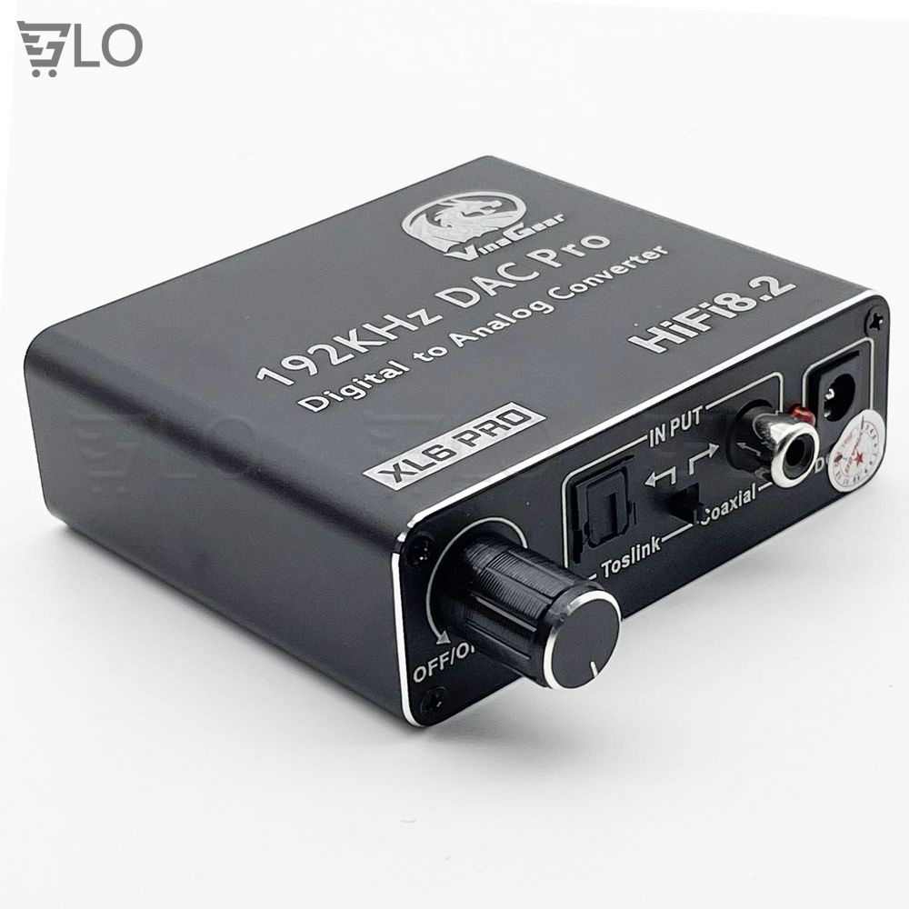 Bộ Chuyển Quang Optical Sang Audio(Digital Sang Analog) Vinagear XL6 Pro Chính Hãng Cao Cấp, Có Nút Điều Chỉnh Âm Lượng