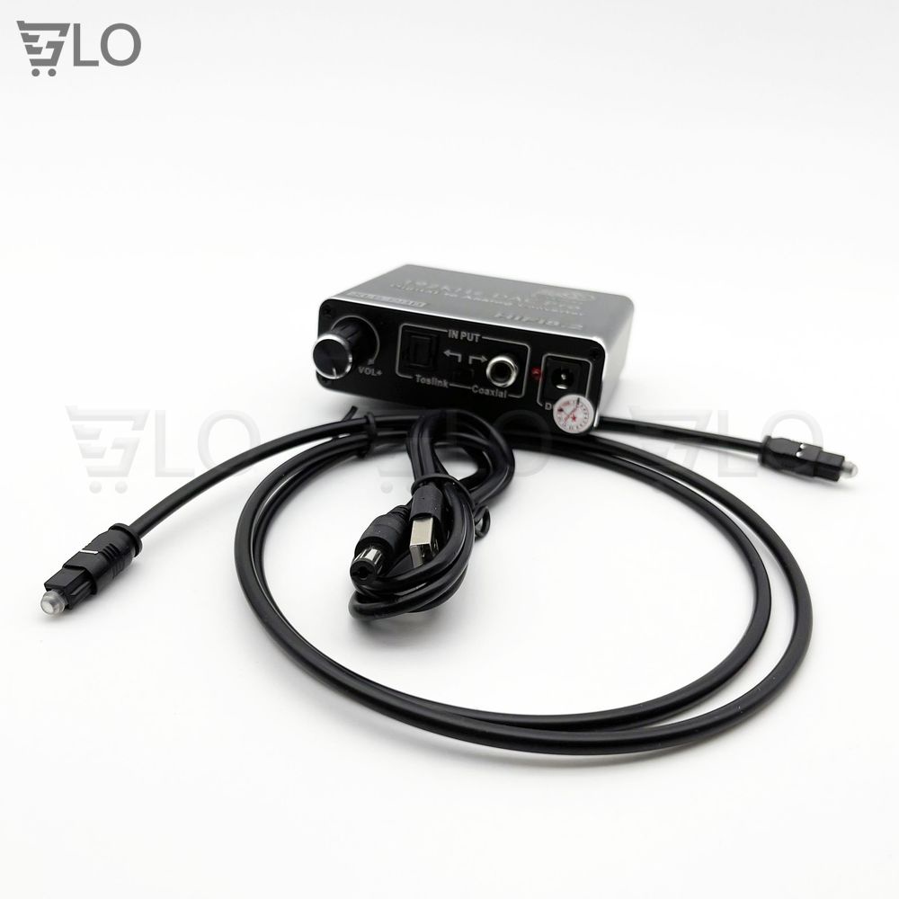 Bộ Chuyển Quang Optical Sang Audio(Digital Sang Analog) Vinagear XL6 Pro Chính Hãng Cao Cấp, Có Nút Điều Chỉnh Âm Lượng