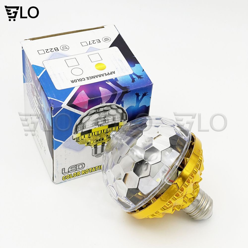 Bóng Đèn Led 7 Màu Vũ Trường Xoay Cảm Ứng