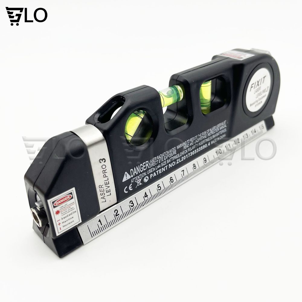 Thước Thủy Nivo Cân Mực Laser Đa Năng F2018 Fixit Laser Levelpro3 2 Tia Dọc Ngang + Tặng Kèm 3 Viên Pin
