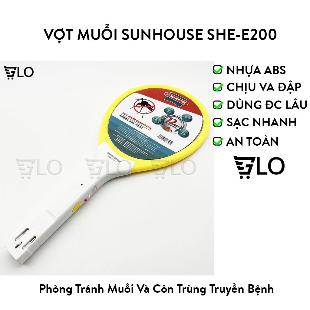 Vợt Muỗi Sunhouse SHE-E200 - Hàng chính hãng