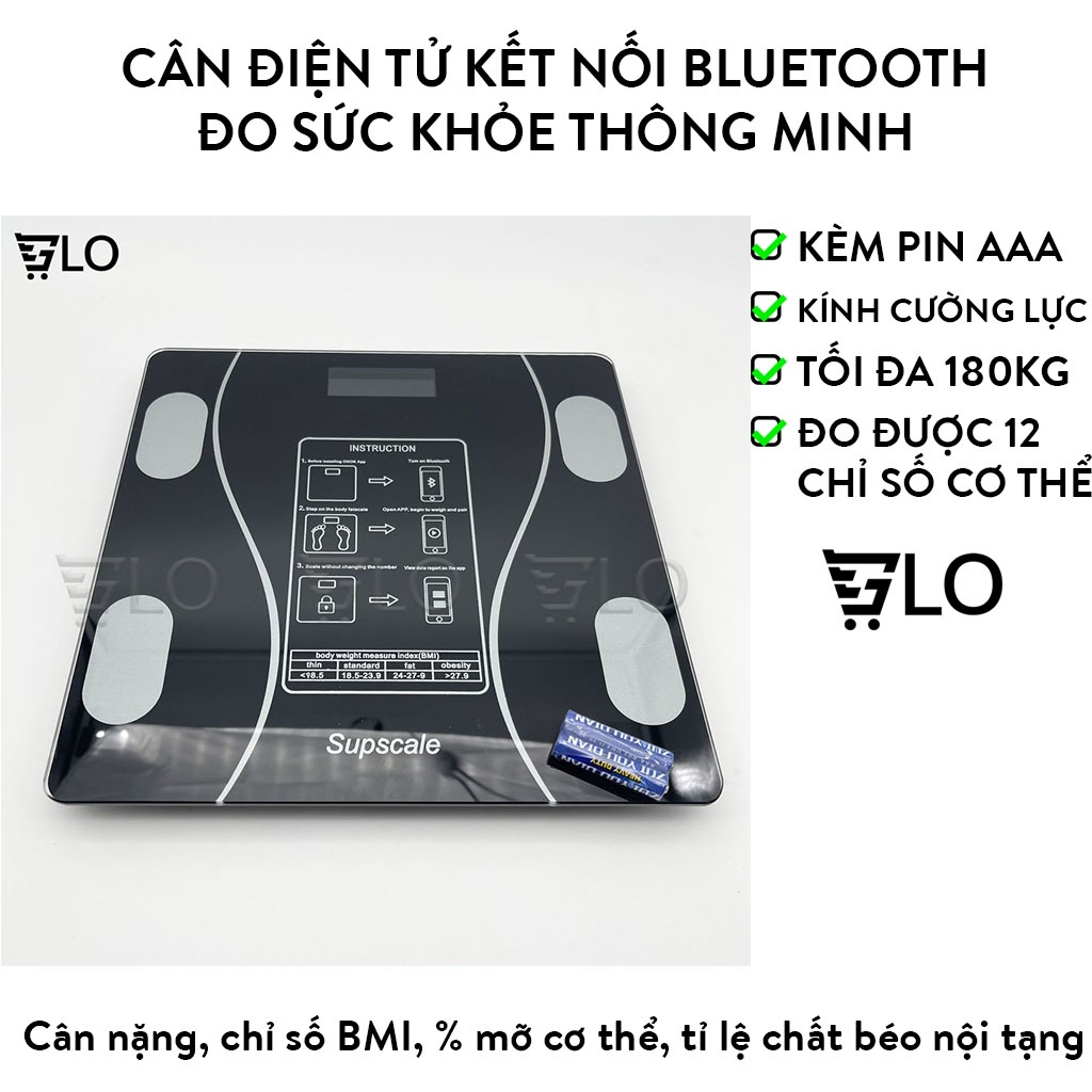 Cân Điện Tử Kết Nối Bluetooth Đo Sức Khỏe Thông Minh Đo Chỉ Số Sức Khỏe Kiểm Soát Ăn Uống, Hoạt Động Thể Thao, Tỷ Lệ Mỡ