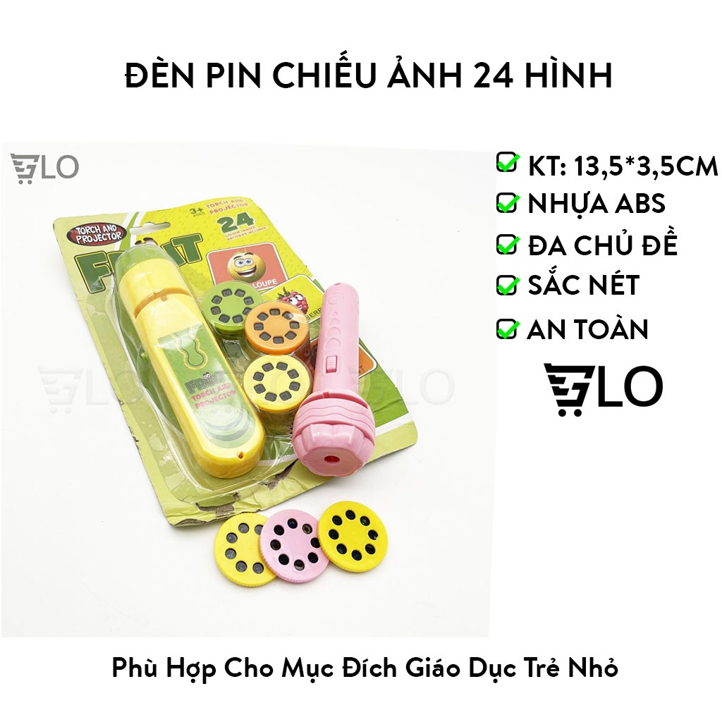 Đèn Pin Chiếu Ảnh 24 Hình Cho Bé