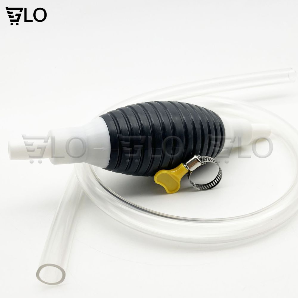 Dụng Cụ Ống Bơm Hút Xăng Dầu Chất Lỏng Bóp Tay 1M Màu Đen