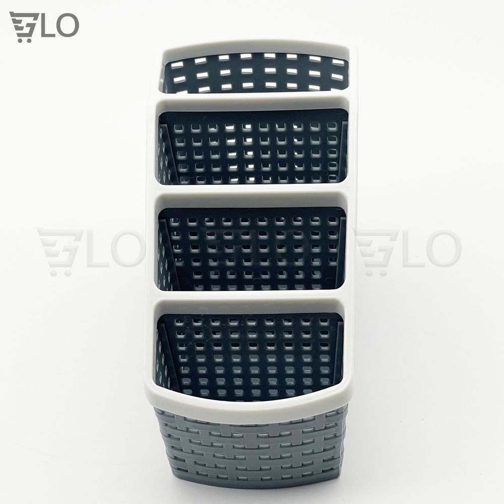 Giỏ Nhựa 4 Ngăn Để Bút Viết Vật Dụng