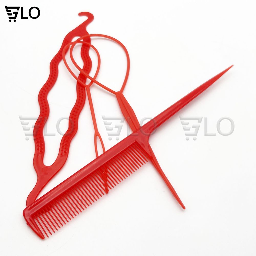 Bộ 4 Món Dụng Cụ Làm Tóc, Tạo Kiểu Phồng, Rút Búi Tóc Đa Năng Dễ Sử Dụng