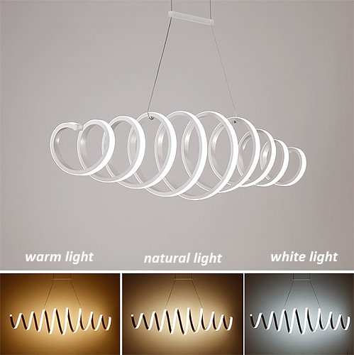 Đèn treo thả trần led hình lò xo Qiao QJ8892