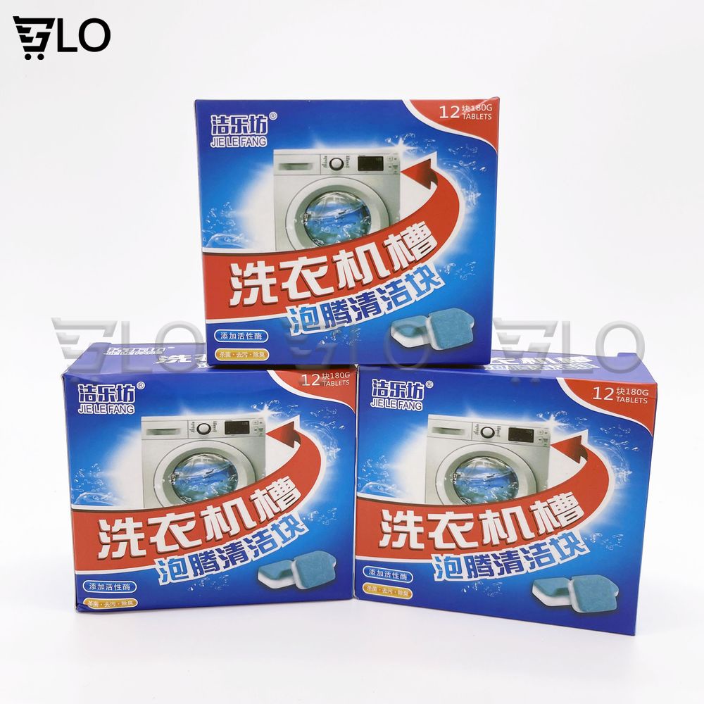 Hộp 12 Viên Tẩy Vệ Sinh Lồng Máy Giặt Diệt Khuẩn Và Tẩy Chất Cặn Lồng Máy Giặt Hiệu Quả