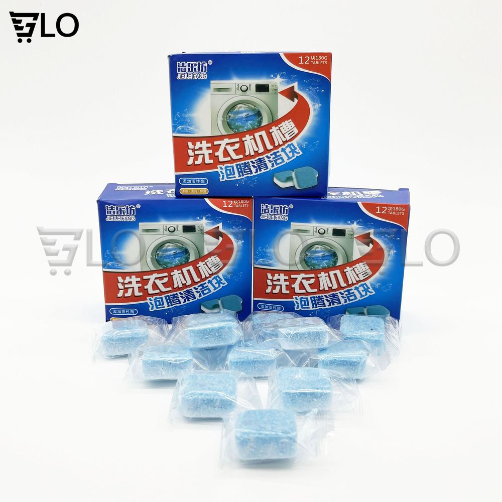 Hộp 12 Viên Tẩy Vệ Sinh Lồng Máy Giặt Diệt Khuẩn Và Tẩy Chất Cặn Lồng Máy Giặt Hiệu Quả