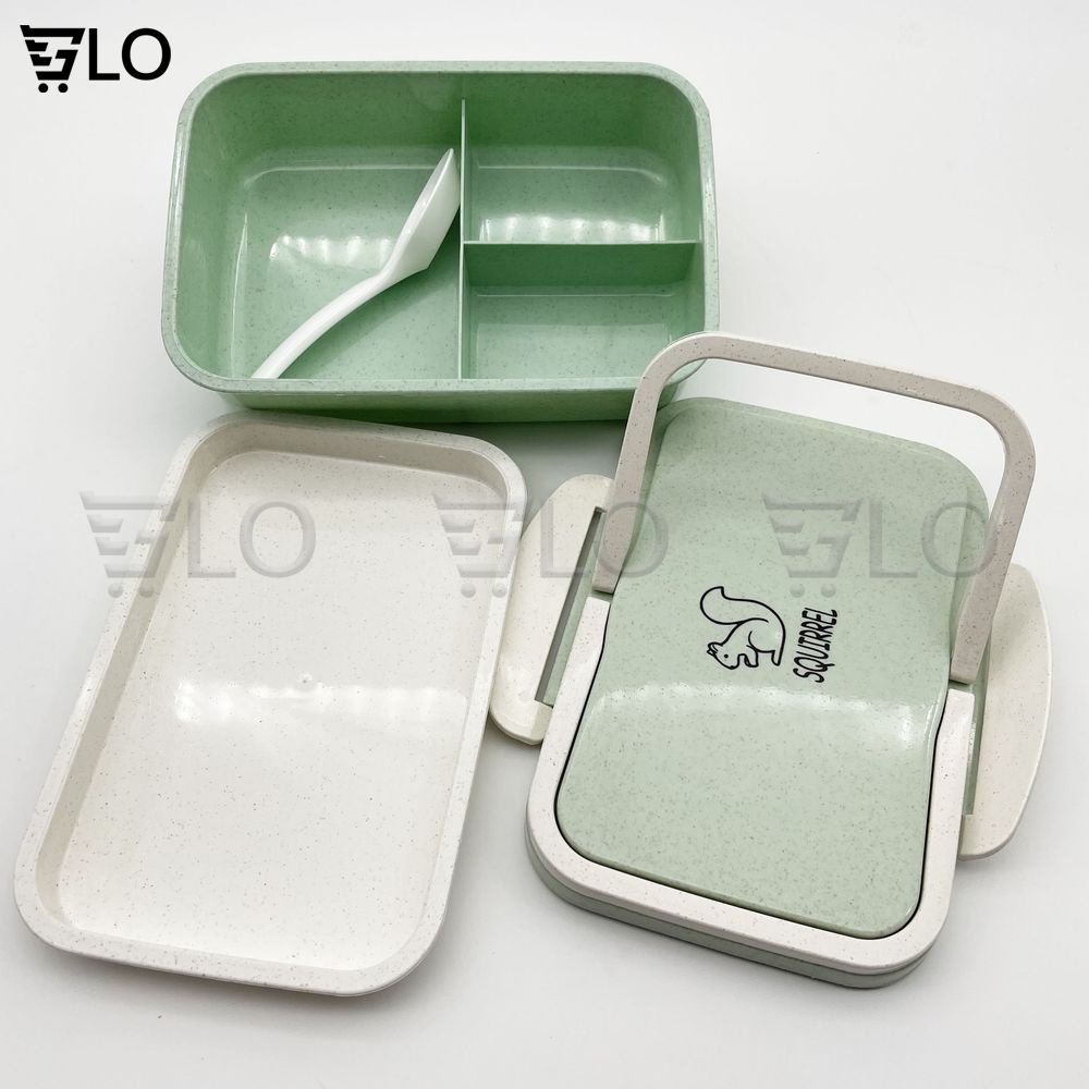 Hộp Cơm Lúa Mạch 2 Tầng SQIRREL