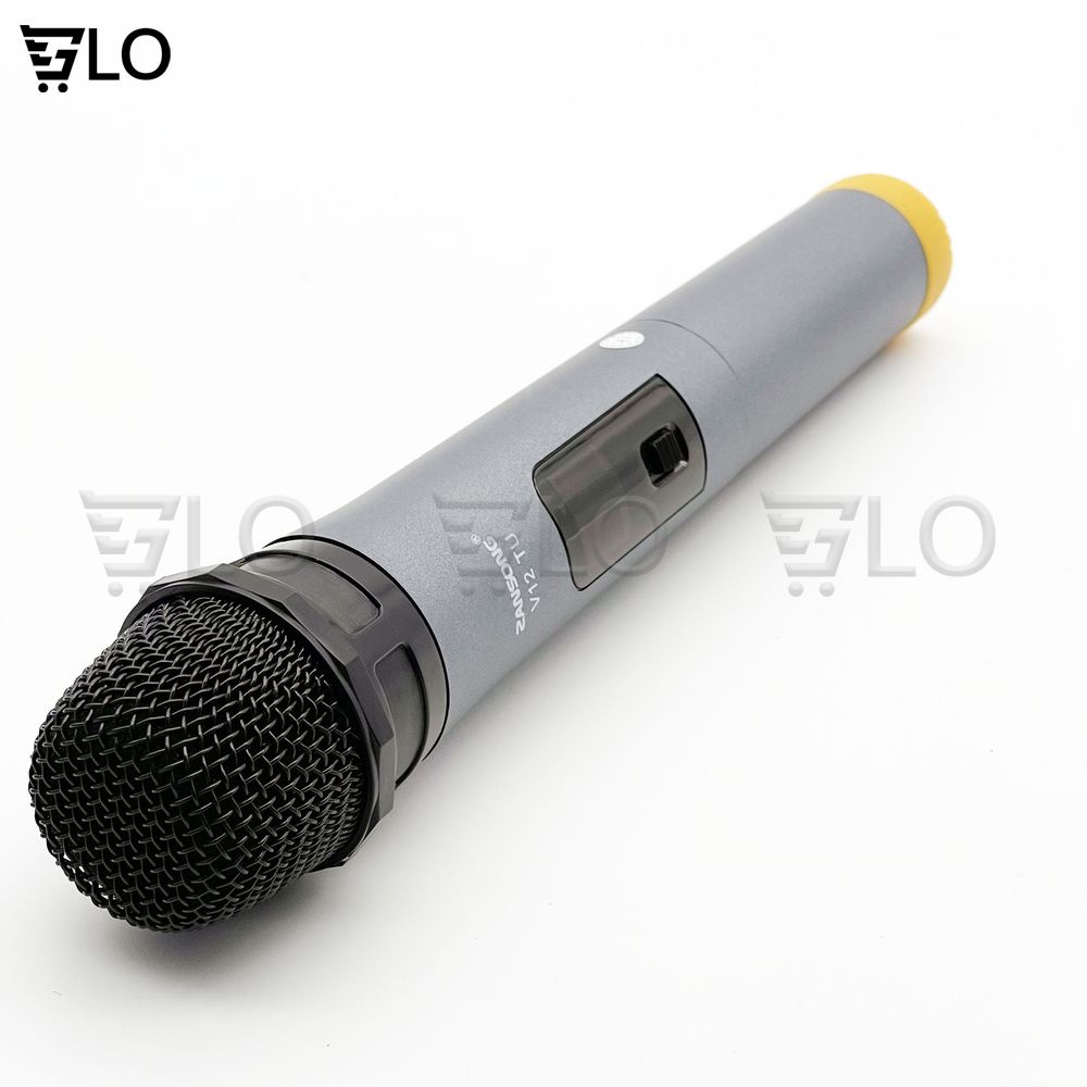 Micro Không Dây Đa Năng Zansong V12 Màn Hình Led Chống Hú Tốt, Hút Âm