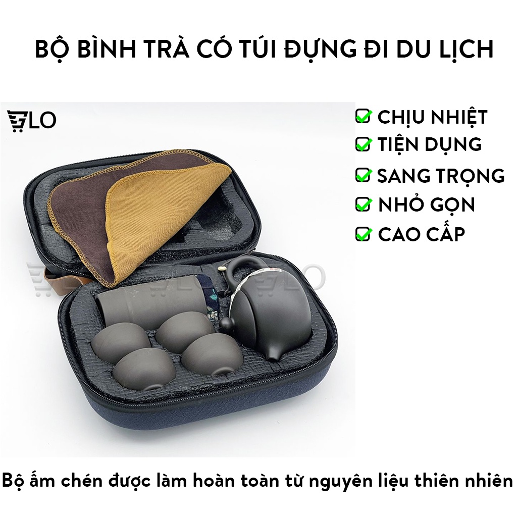 Bộ Bình Trà Có Túi Đựng Đi Du Lịch