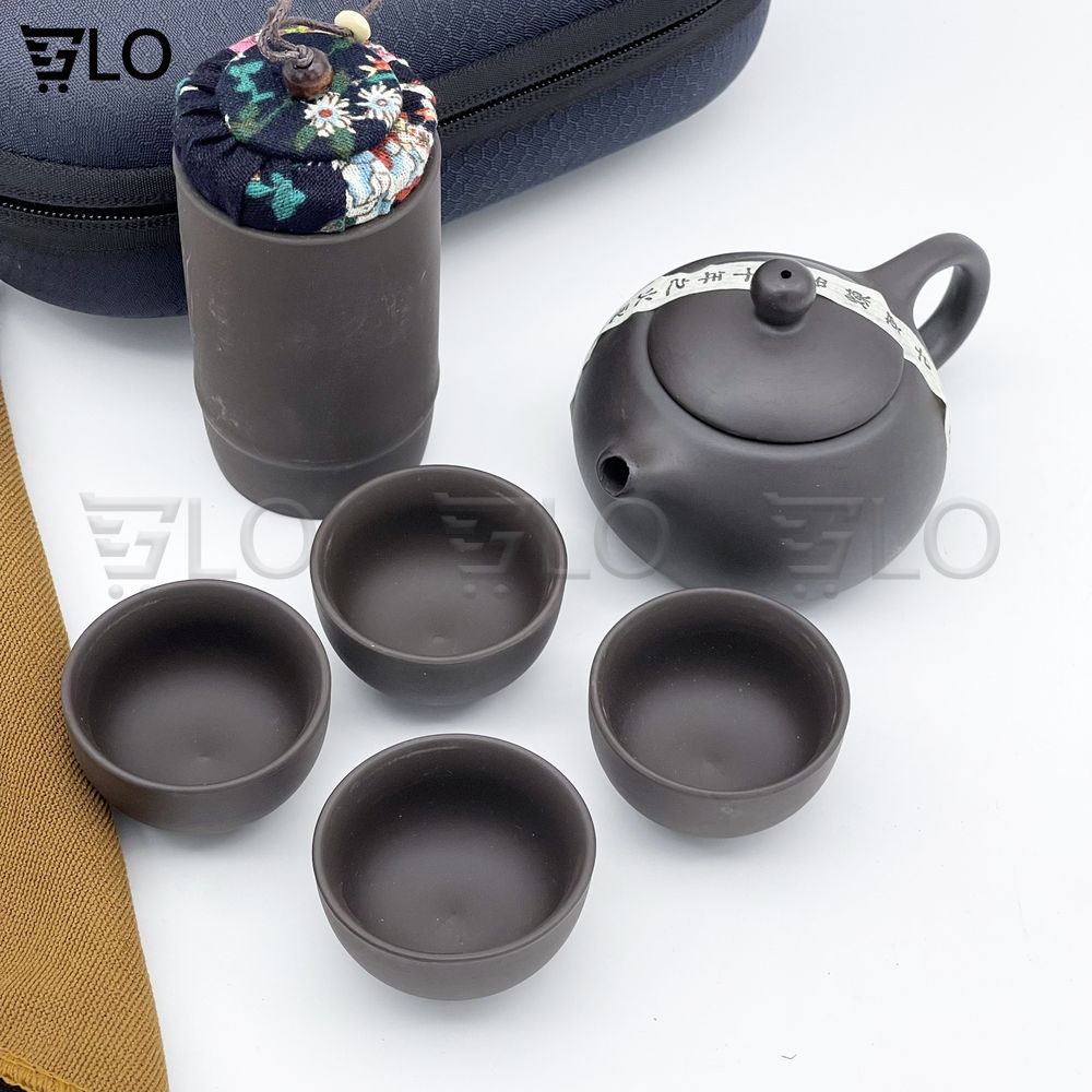 Bộ Bình Trà Có Túi Đựng Đi Du Lịch