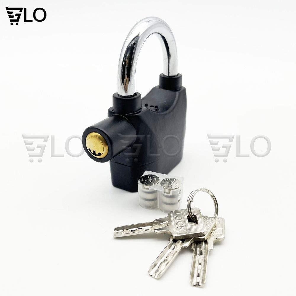 Ổ Khóa Chống Trộm Tự Động Còi Báo Động Cao Cấp Alarm Lock Màu Đen