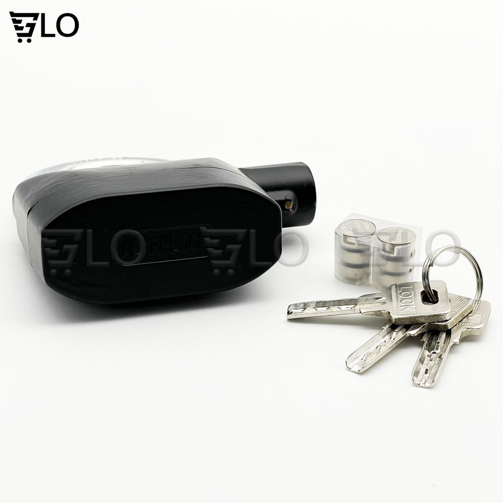 Ổ Khóa Chống Trộm Tự Động Còi Báo Động Cao Cấp Alarm Lock Màu Đen