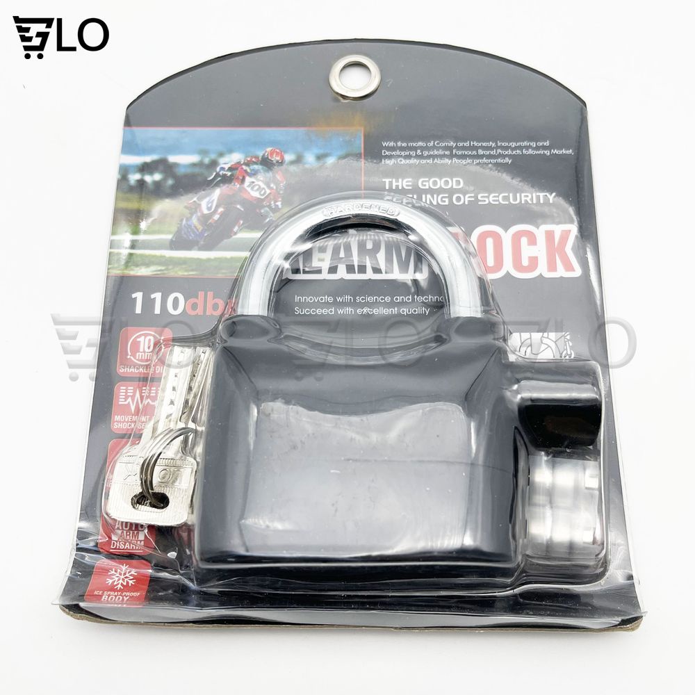 Ổ Khóa Chống Trộm Tự Động Còi Báo Động Cao Cấp Alarm Lock Màu Đen
