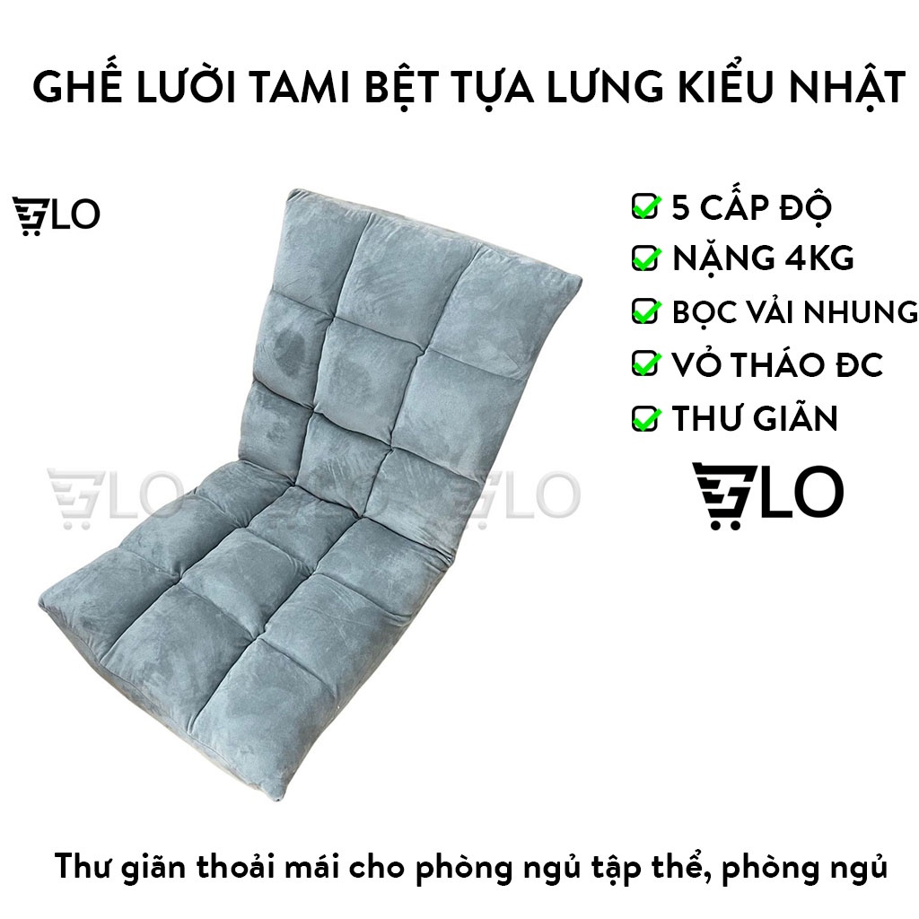 Ghế Lười Tami Bệt Tựa Lưng Kiểu Nhật, Sofa Nâng Hạ Đa Năng Tùy Chỉnh 5 Cấp Độ