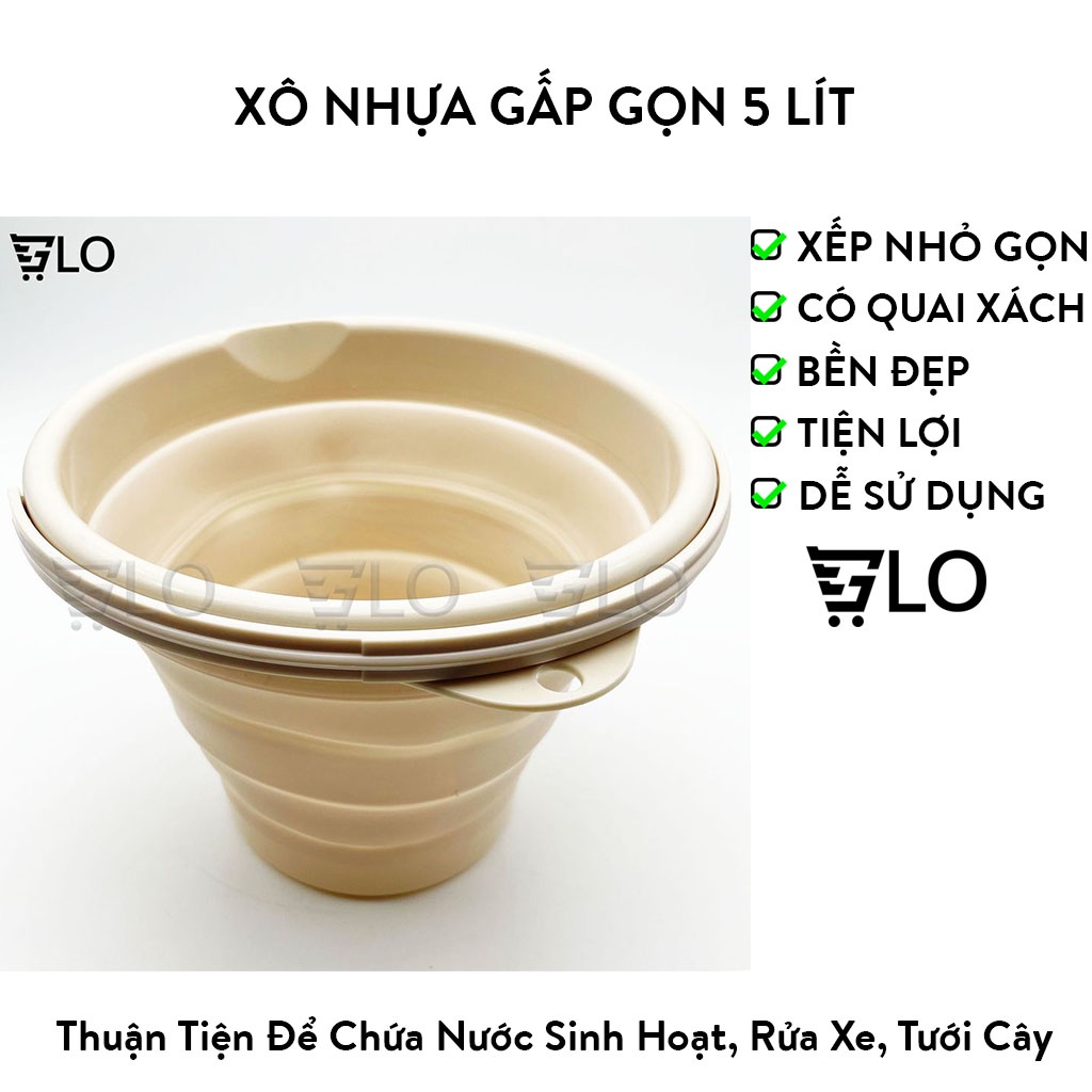Xô Nhựa Gấp Gọn Loại 5 Lít