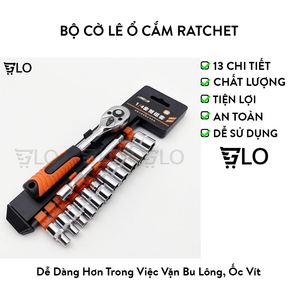 Bộ Cờ Lê Ổ Cắm Ratchet Đa Chức Năng