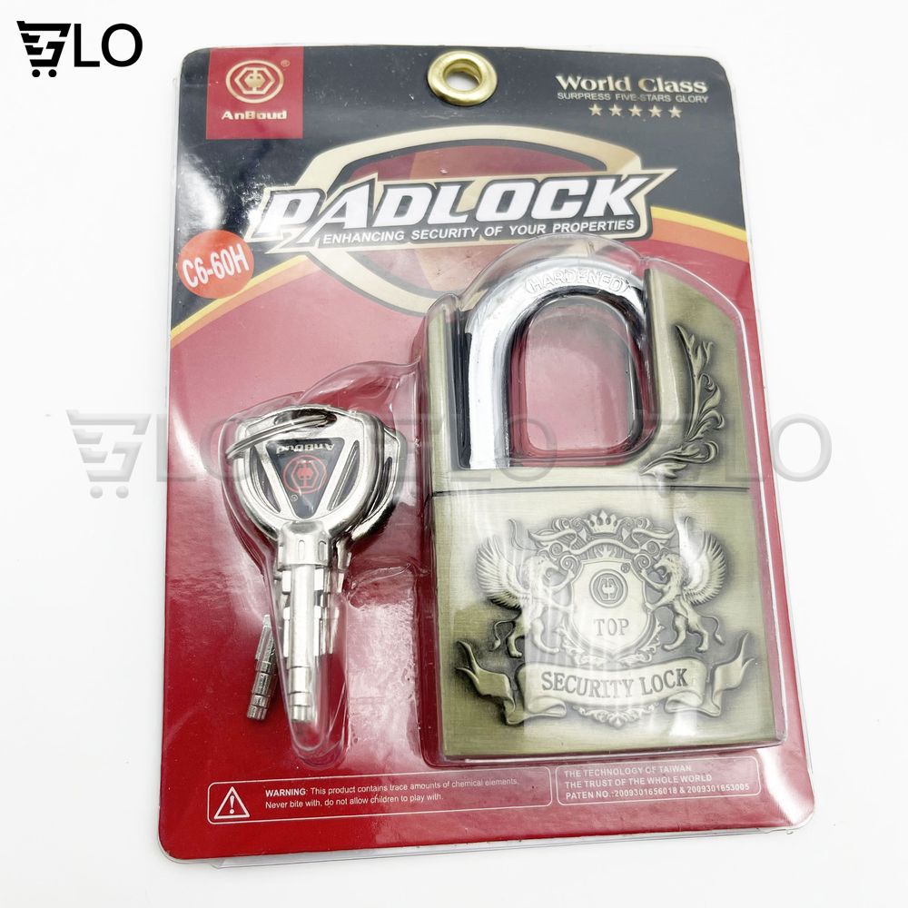 Ổ Khóa Bấm Anboud Padlock 60H 4 Chìa Mẫu Mới