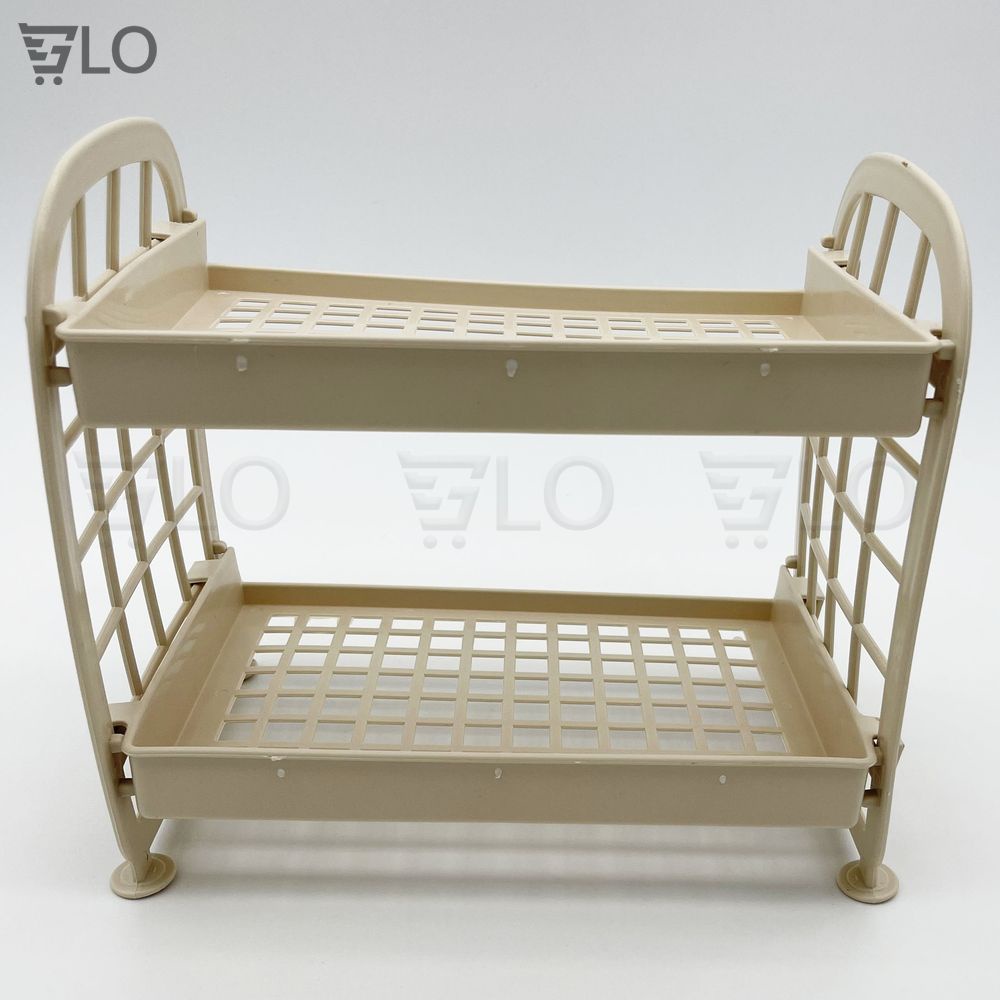 Kệ Nhựa 2 Tầng Mini Đựng Đồ Văn Phòng, Phòng Tắm, Nhà Bếp