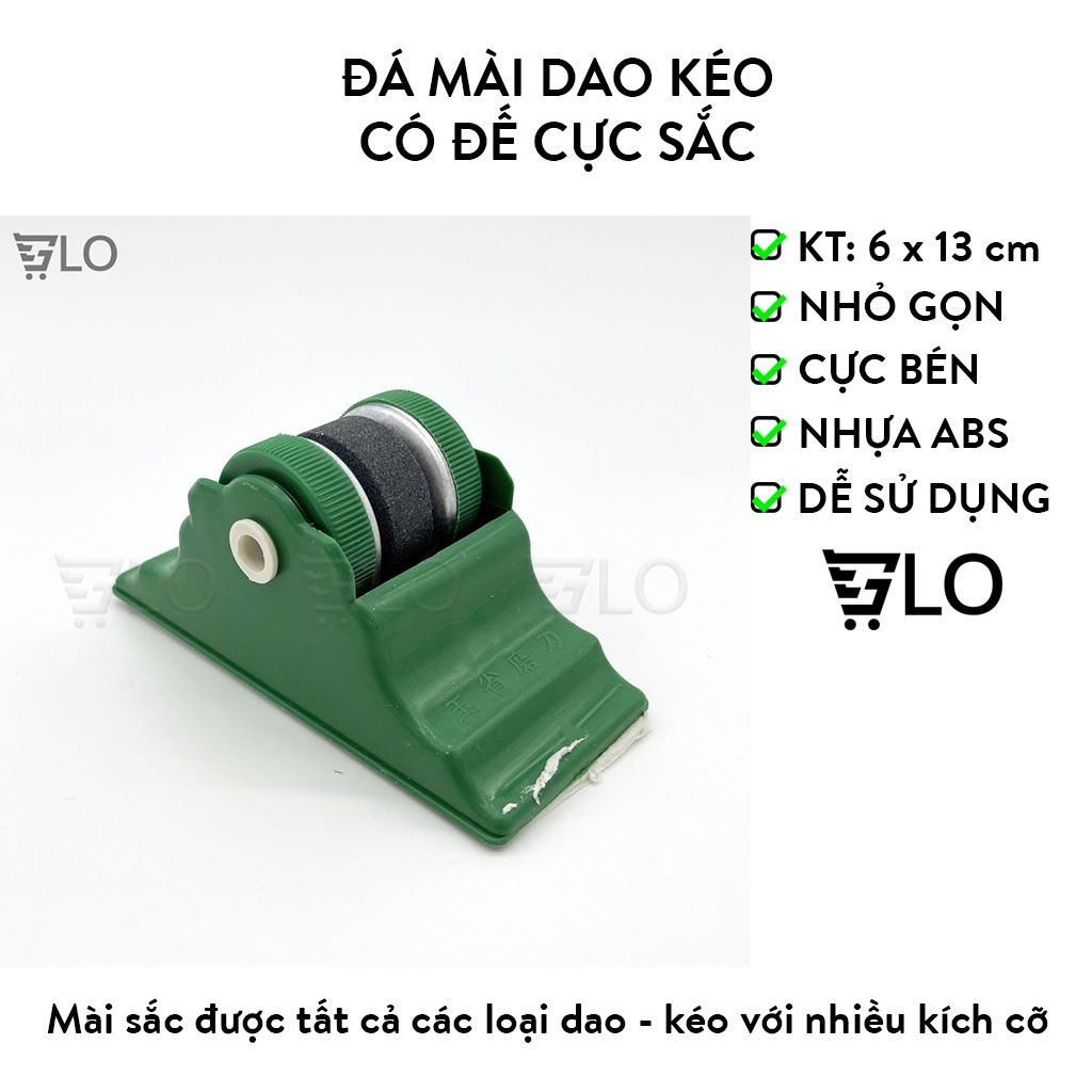 Đá Mài Dao Kéo Có Đế Cực Sắc Cực Nhanh Màu Xanh Lá Siêu Rẻ