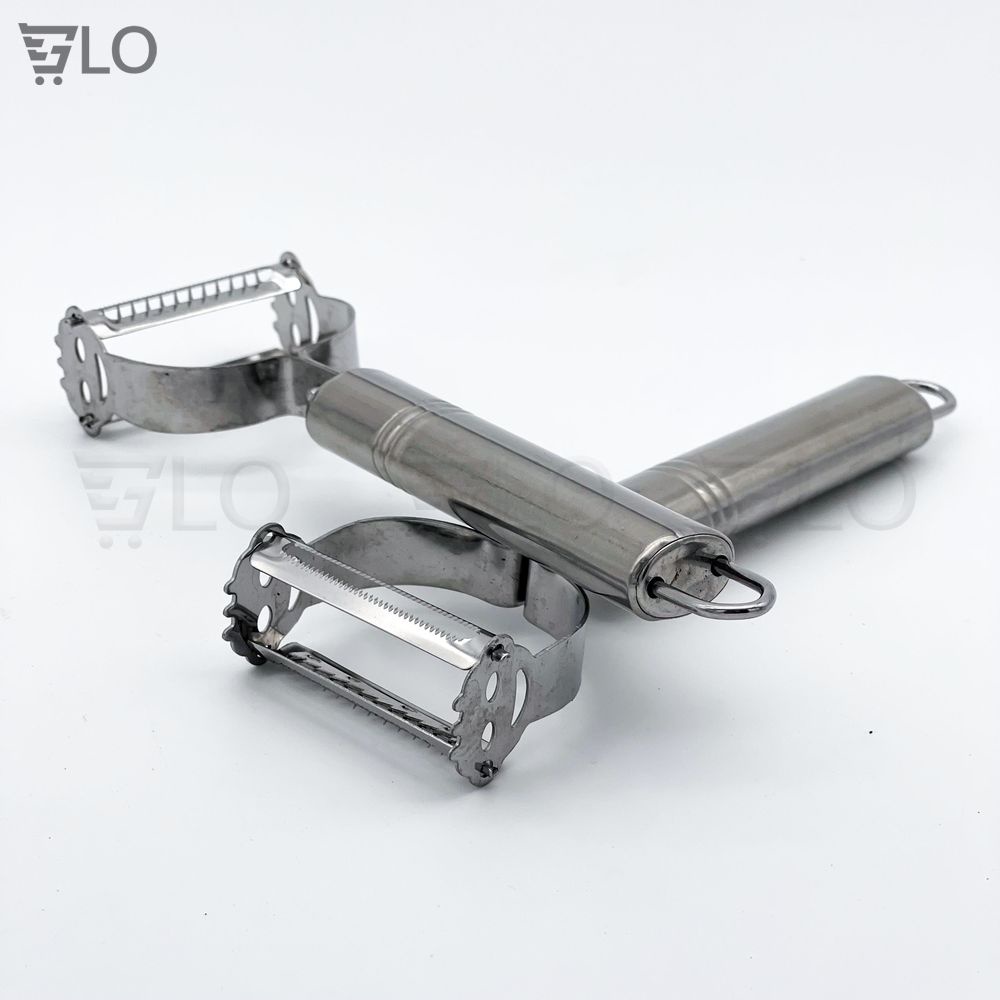 Dụng Cụ Dao Gọt, Dao Bào Sợi Rau Củ Quả 2 Đầu Bằng Inox Siêu Bén Cầm Chắc Tay
