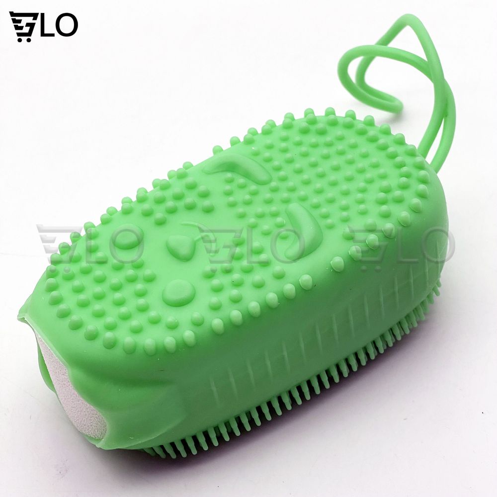 Bông Tắm Silicon Tạo Bọt Massage Hình Chuột Cute Tẩy Da Chết 2 Mặt