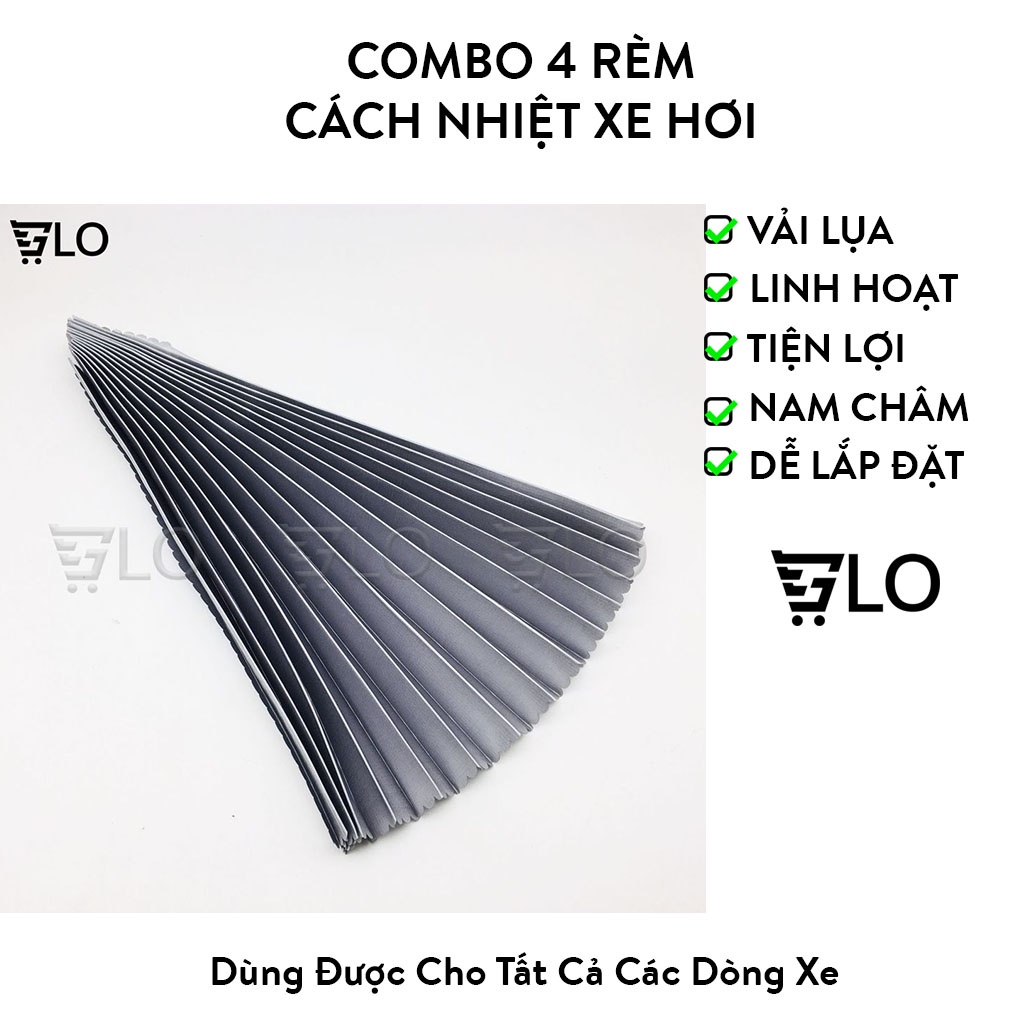 Combo 4 Rèm Cách Nhiệt Cho Xe Hơi Đa Năng