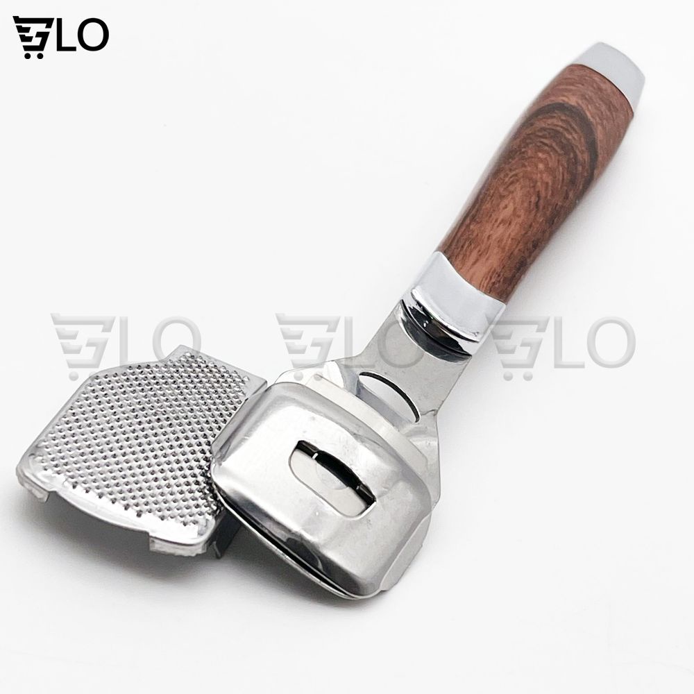 Dụng Cụ Chà Gót Chân, Mài, Tẩy Da Chết Inox Cao Cấp Kèm 10 Lưỡi Dao Cạo Thay Thế