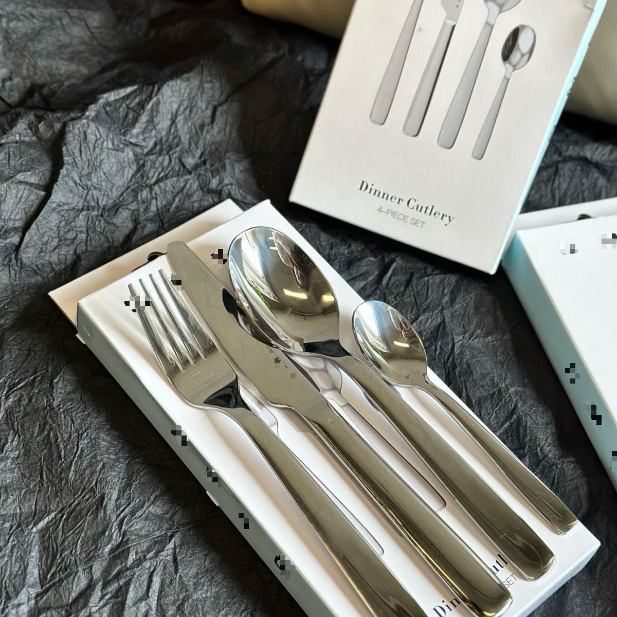 Bộ dao dĩa muỗng 4 món của SMEG thương hiệu Ý inox 304 cao cấp