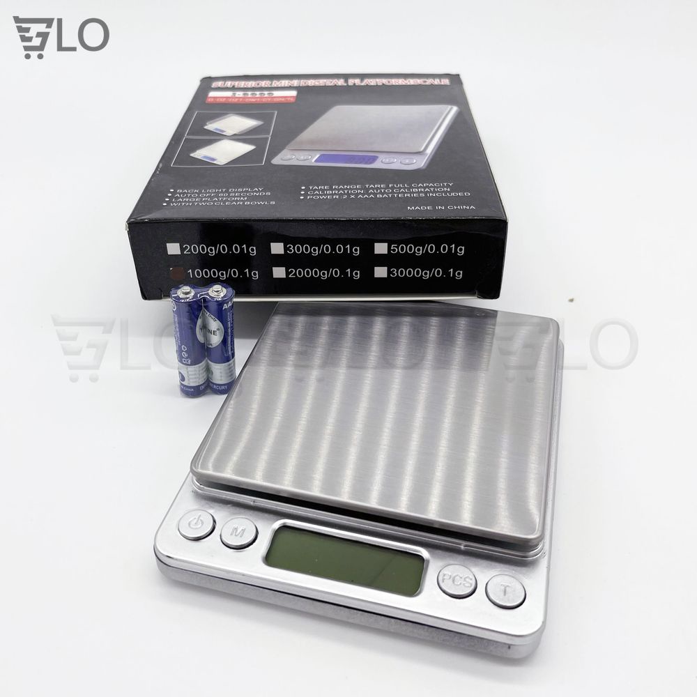 Cân Tiểu Ly 0.5Kg/1Kg/3Kg Cao Cấp Độ Chính Xác Cao(Tặng Kèm 2 Pin AAA, 2 Khay Nhựa)
