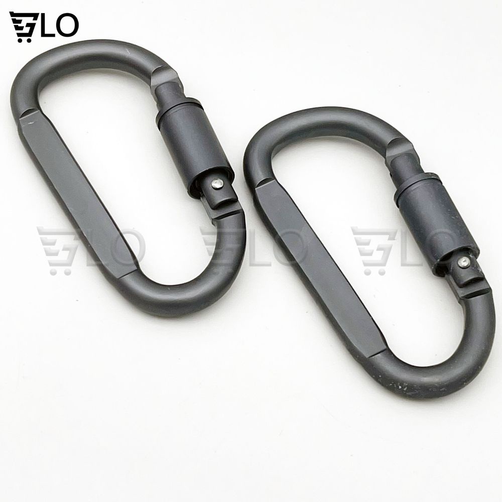 Móc Khóa Nhôm Carabiner Hình Chữ D Được Làm Từ Hợp Kim Nhôm Cao Cấp Siêu Cứng Và Bền, Không Bị Mài Mòn 8498