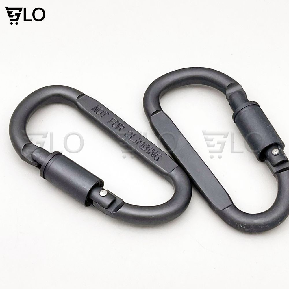 Móc Khóa Nhôm Carabiner Hình Chữ D Được Làm Từ Hợp Kim Nhôm Cao Cấp Siêu Cứng Và Bền, Không Bị Mài Mòn 8498