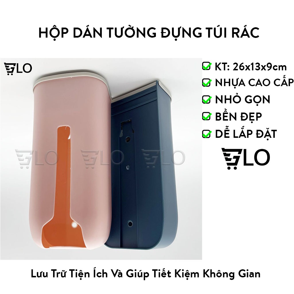 Hộp Dán Tường Đựng Túi Rác(26x13x9cm)
