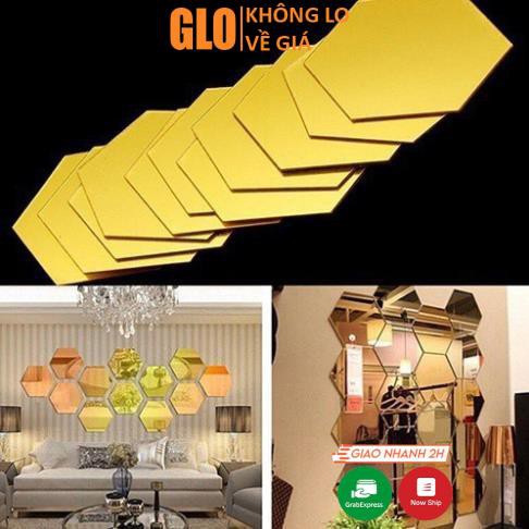 Gương Dán Tường Tổ Ong Dùng Trang Trí Nội Thất Độc Đáo