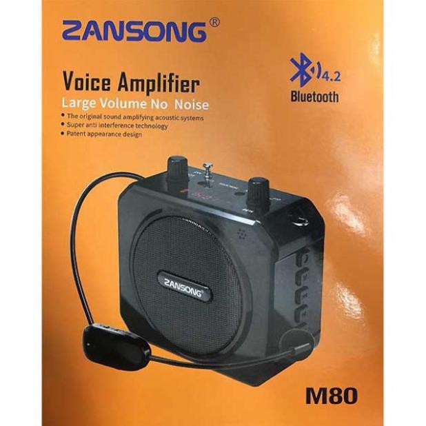 Loa Bluetooth Trợ Giảng Zansong M80 Pin 500mah Kèm Micro Không Dây