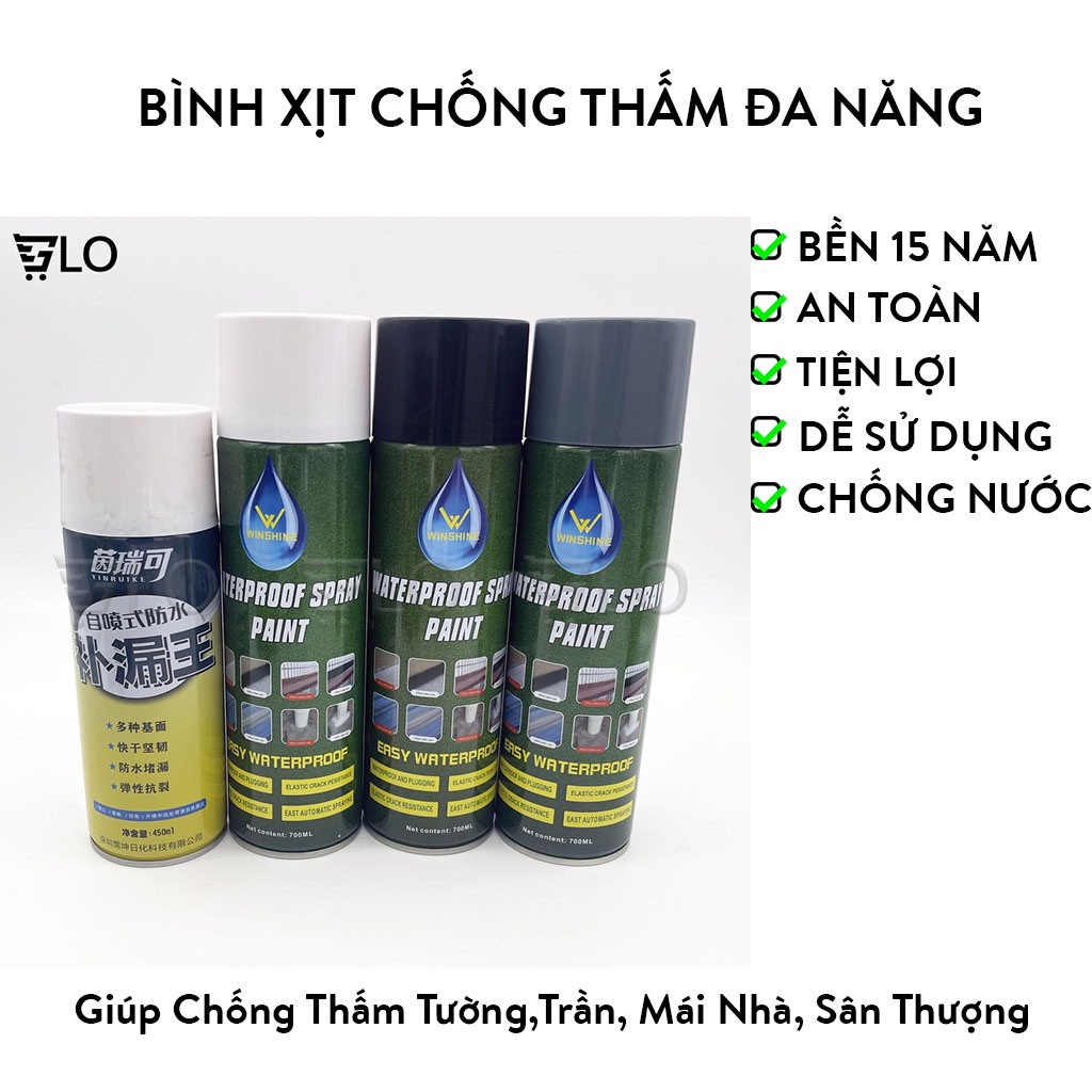 Bình Xịt Chống Thấm Đa Năng Giúp Chống Thấm Tường,Trần, Mái Nhà, Sân Thượng