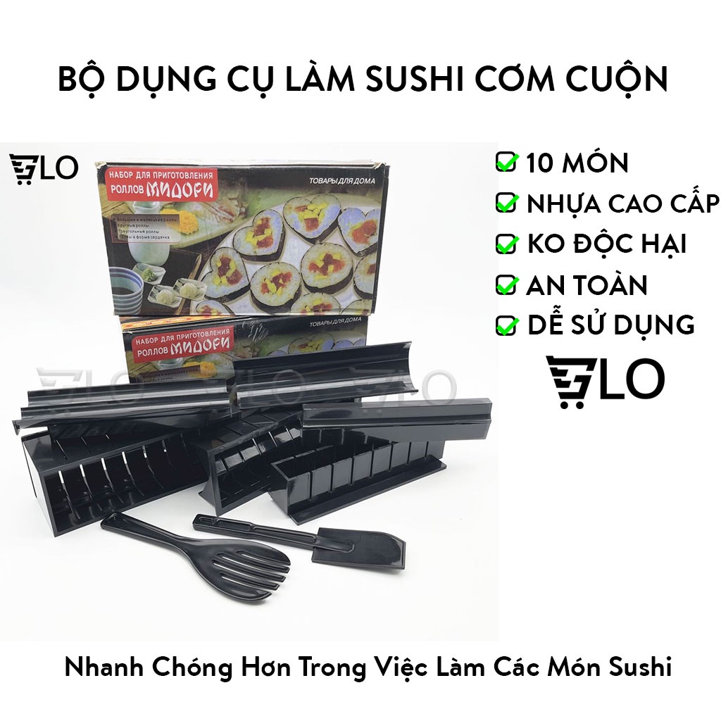 Bộ Dụng Cụ Làm Sushi Cơm Cuộn 10 Món, Dụng cụ làm bánh