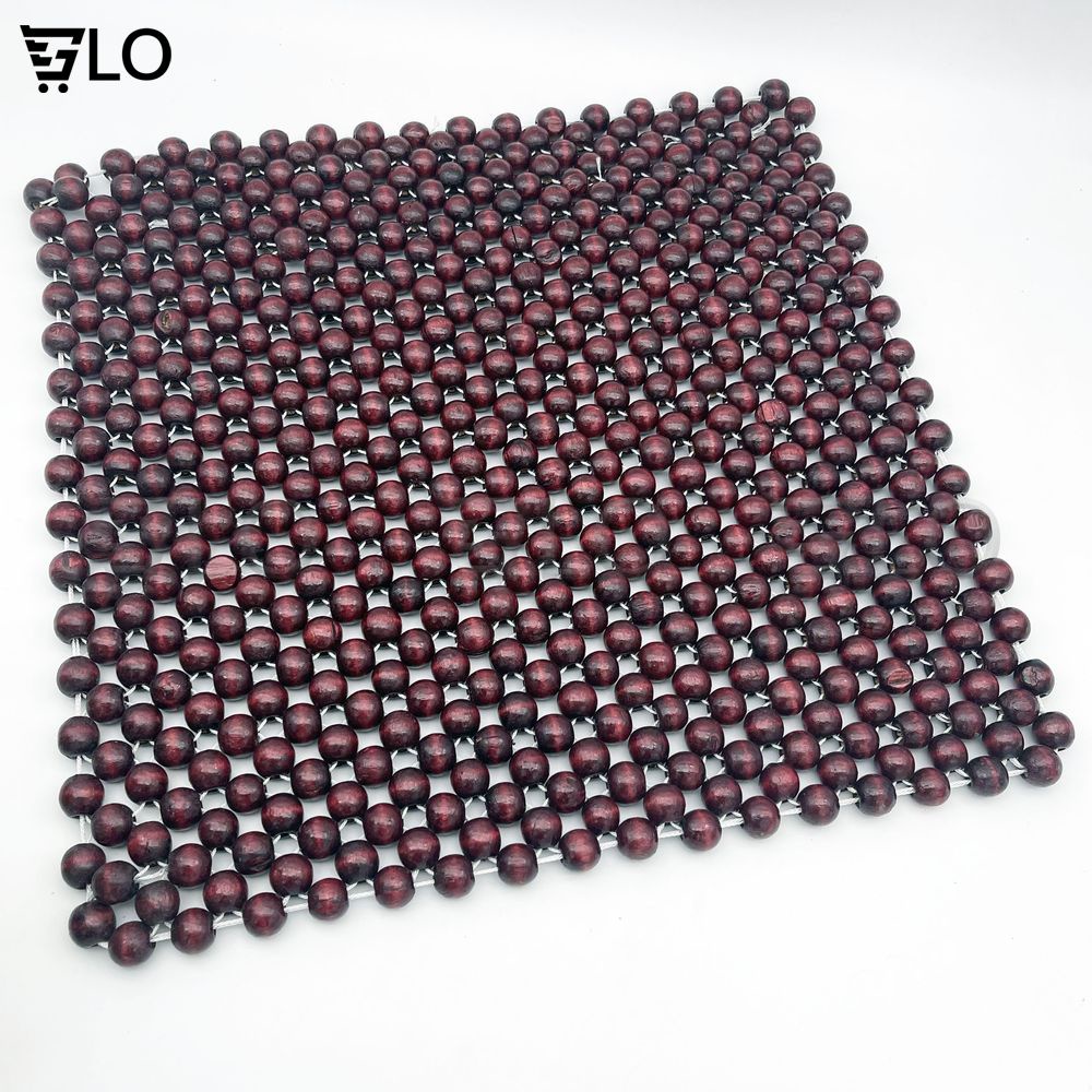 Miếng Đệm Lót Ghế Hạt Gỗ 45cm Làm Từ Gỗ Hương 100%, Giúp Massage Tránh Ra Mồ Hôi Phòng Ngừa Bệnh Tật Hiệu Quả
