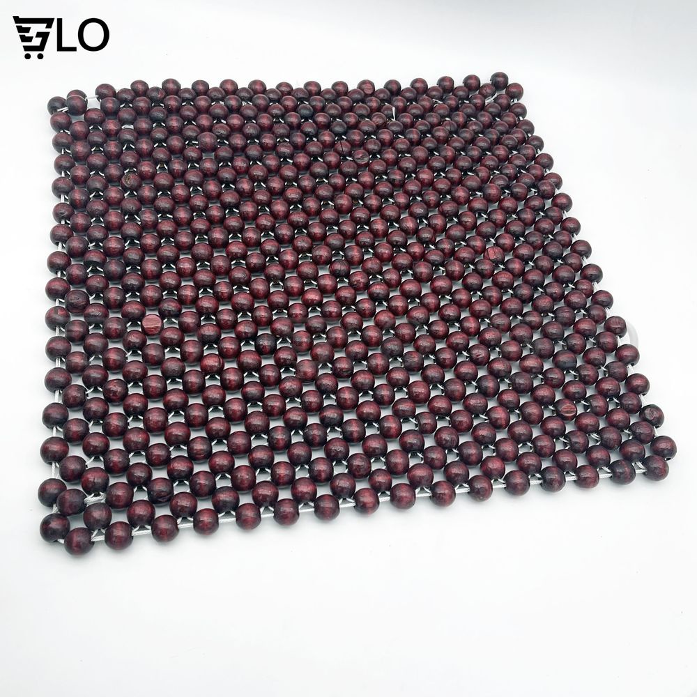 Miếng Đệm Lót Ghế Hạt Gỗ 45cm Làm Từ Gỗ Hương 100%, Giúp Massage Tránh Ra Mồ Hôi Phòng Ngừa Bệnh Tật Hiệu Quả