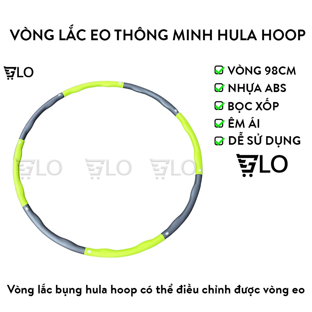 Vòng Lắc Eo Thông Minh Hula Hoop Thế Hệ Mới Giúp Giảm Mỡ Bụng, Điều Hòa Nhịp Tim, Massage Cơ Bụng