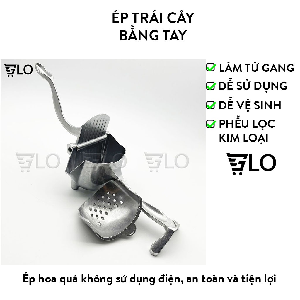 Dụng Cụ Ép Hoa Quả, Rau Củ, Trái Cây Bằng Tay 100% Kim Loại Chống Gỉ Cao Cấp